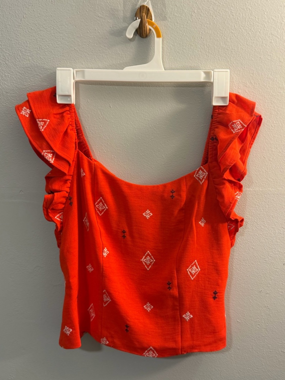 Sofia by sofia vergara Red Printed Ruffle-Cami